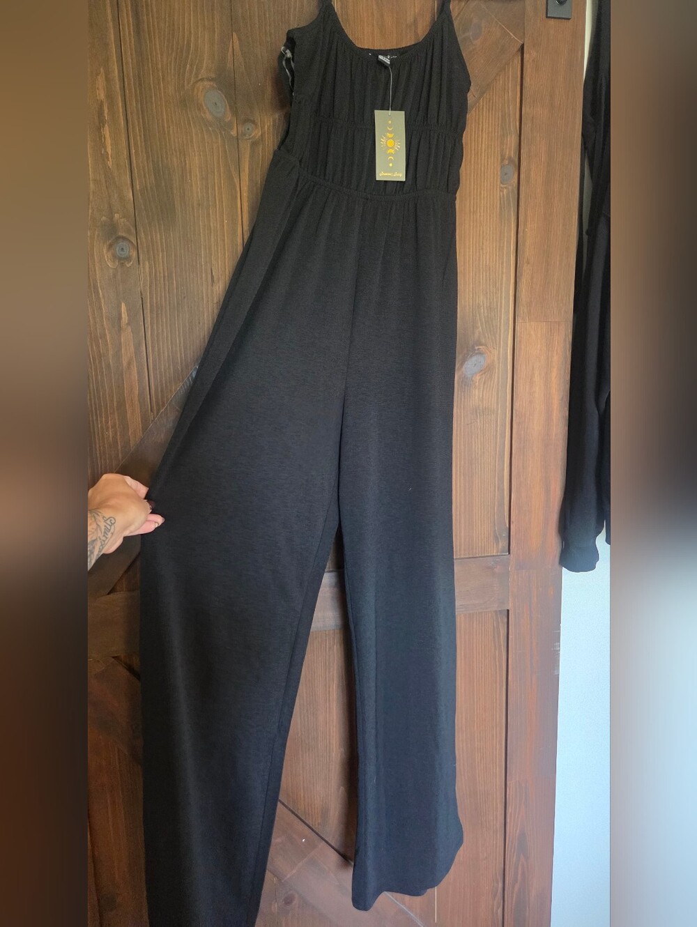 Streetwear Society Black Wide-Leg Jumpsuit